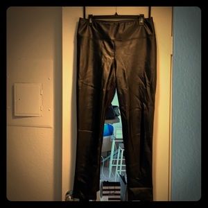 Victoria Sport black faux leather leggings